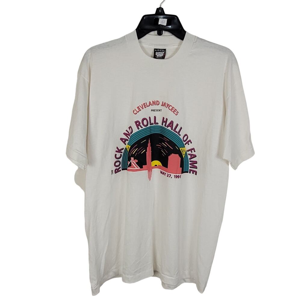 Vintage Screen Stars 1981 Rock and Roll Hall of Fame white short sleeve t shirt